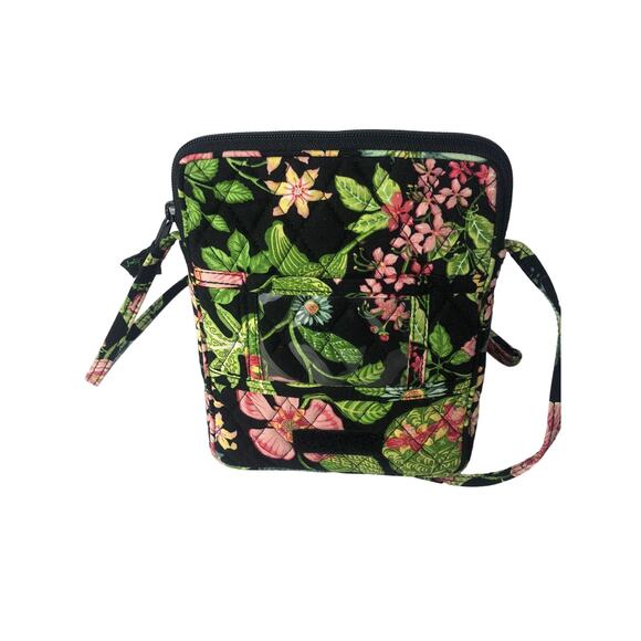 Crossbody Tropical/Floral Pattern Vera Bradly Lots of Lime Green - Picture 9 of 11